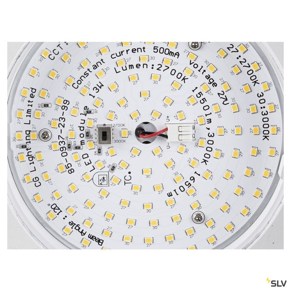 SLV 1009017 GRIP! FLAT, 48V Spot, DALI, rund, 2700/3000 K, 14.5 W, weiß / schwarz