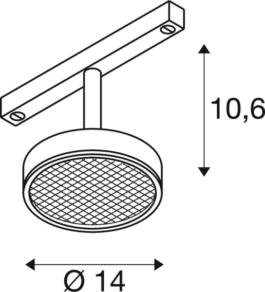 SLV 1009017 GRIP! FLAT, 48V Spot, DALI, rund, 2700/3000 K, 14.5 W, weiß / schwarz