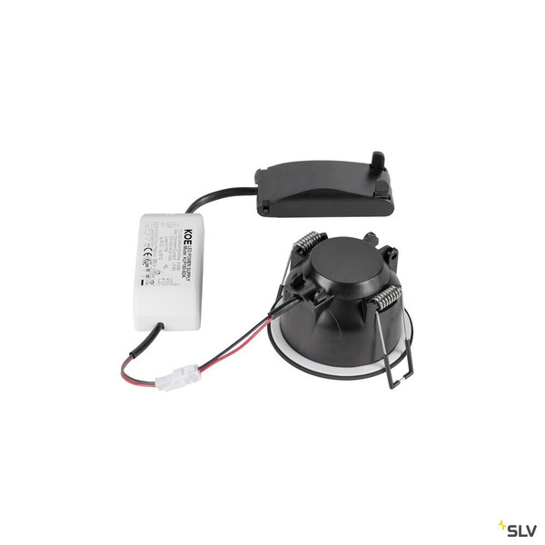 SLV 1009021 NEW TRIA® 68, Deckeneinbauleuchte, PHASE, AIRTIGHT, rund, 2700 K, 7.5 W, schwarz