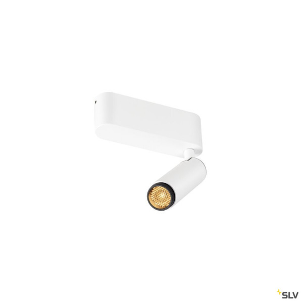 SLV 1009036 GRIP! S, Deckenaufbauleuchte, single, PHASE, 2700 K, 11 W, 29°, weiß / schwarz