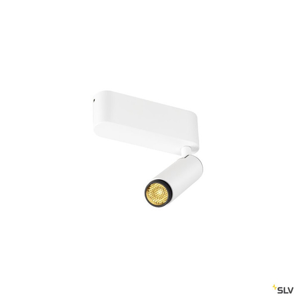 SLV 1009037 GRIP! S, Deckenaufbauleuchte, single, PHASE, 3000 K, 11 W, 29°, weiß / schwarz