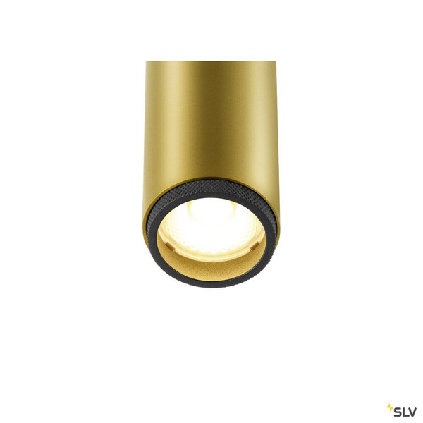 SLV 1009043 GRIP! S, Deckenaufbauleuchte, single, PHASE, 3000 K, 11 W, 29°, gold / schwarz