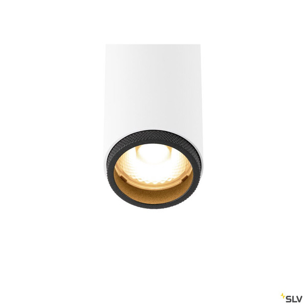 SLV 1009044 GRIP! S, Deckenaufbauleuchte, double, PHASE, 2700 K, 21 W, 29°, weiß / schwarz