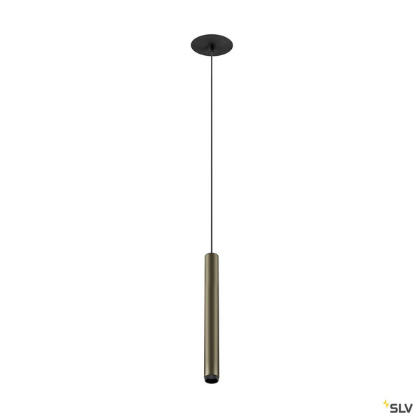 SLV 1009064 GRIP! S, Pendelleuchte, PHASE, Pendellänge 200 cm, 2700 K, 29°, bronze / schwarz