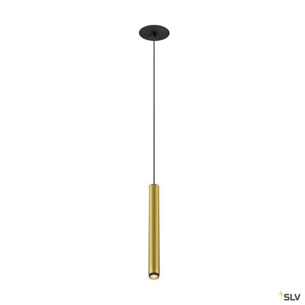 SLV 1009066 GRIP! S, Pendelleuchte, PHASE, Pendellänge 200 cm, 2700 K, 29°, gold / schwarz