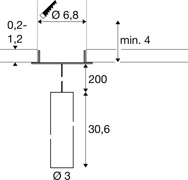 SLV 1009066 GRIP! S, Pendelleuchte, PHASE, Pendellänge 200 cm, 2700 K, 29°, gold / schwarz