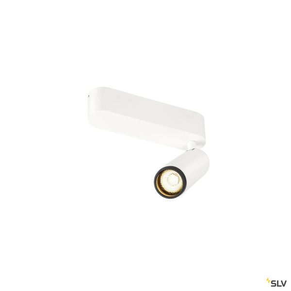SLV 1009069 GRIP! M, Deckenaufbauleuchte, single, PHASE, 3000 K, 14 W, 42°, weiß / schwarz