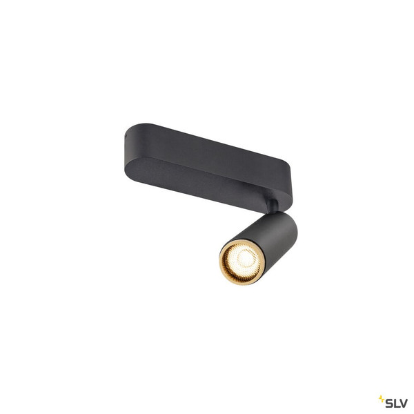 SLV 1009070 GRIP! M, Deckenaufbauleuchte, single, PHASE, 2700 K, 14 W, 42°, schwarz / gold