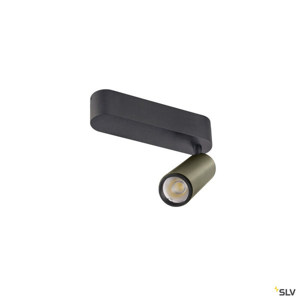 SLV 1009072 GRIP! M, Deckenaufbauleuchte, single, PHASE, 2700 K, 14 W, 42°, bronze / schwarz
