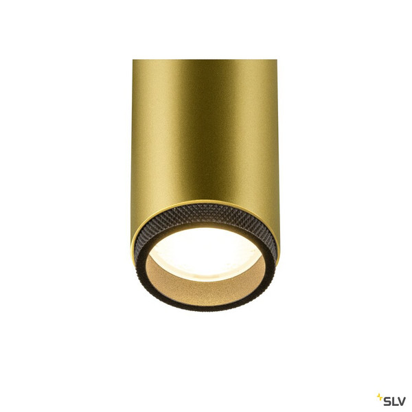 SLV 1009075 GRIP! M, Deckenaufbauleuchte, single, PHASE, 3000 K, 14 W, 42°, gold / schwarz