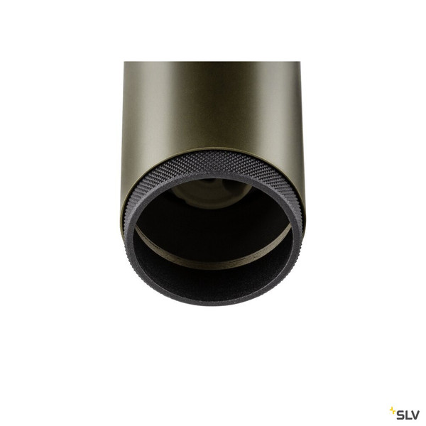 SLV 1009098 GRIP! L, SPOT CL, double, QPAR51, Deckenaufbauleuchte, zylindrisch, 2 x max. 6 Watt, bronze / schwarz