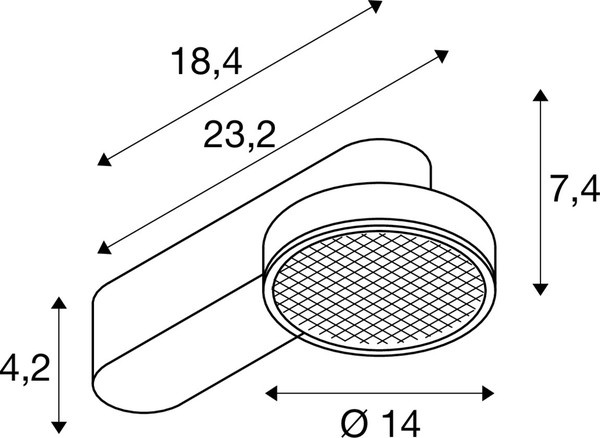 SLV 1009101 GRIP! FLAT, Deckenaufbauleuchte, PHASE, 2700/3000 K, 15 W, weiß / schwarz