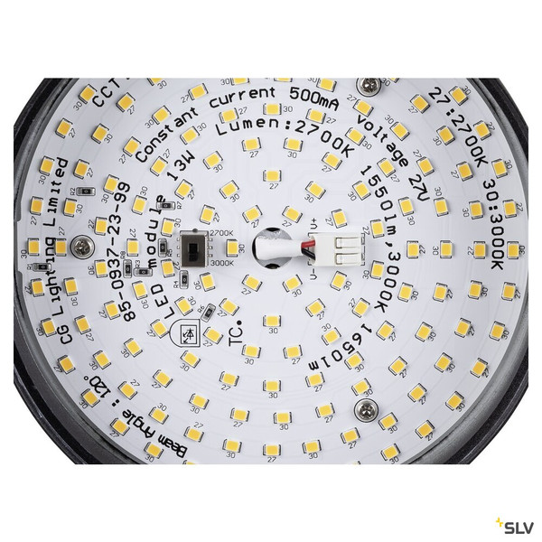 SLV 1009131 GRIP! FLAT, 1~Spot, PHASE, rund, 2700/3000 K, 16 W, schwarz / gold