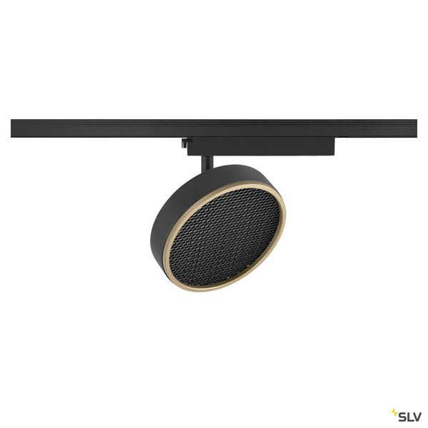 SLV 1009131 GRIP! FLAT, 1~Spot, PHASE, rund, 2700/3000 K, 16 W, schwarz / gold