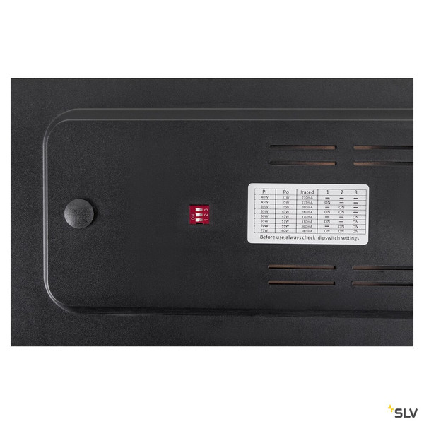 SLV 1009146 SIGHT PANEL, 3~ Spot, rechteckig, 3000 K, 38 W, 70°, schwarz