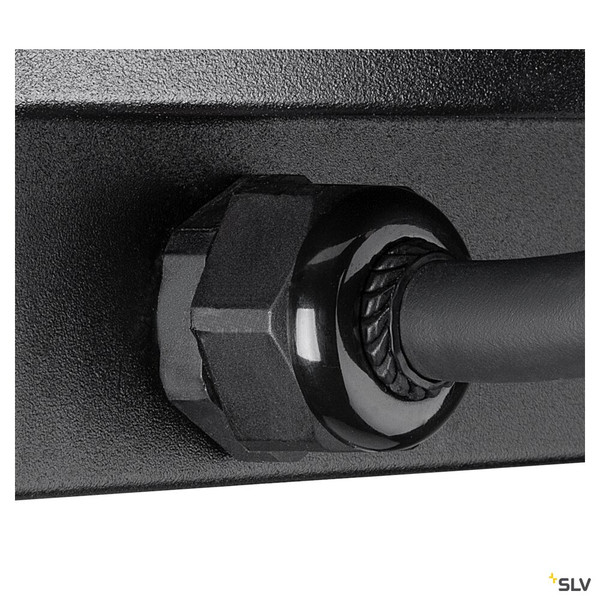 SLV 1009170 DASAR® XL, Bodeneinbauleuchte, asymmetrisch, 3000K, 70°/40°, IP65/IP67, rund, edelstahl / schwarz