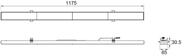 SLV 1009179 RETRO, LT 1200 93 835/840/850 WB ML WH Lichtträger 1200mm