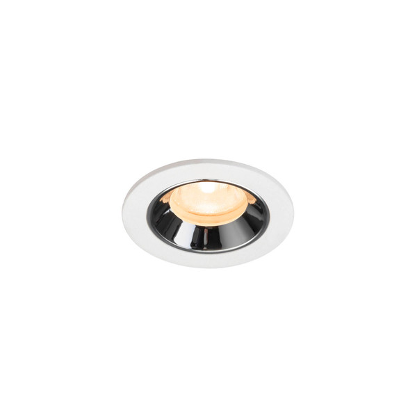 SLV 1009285 NUMINOS XS, Deckeneinbauleuchte weiß/chrom 2700K 40°