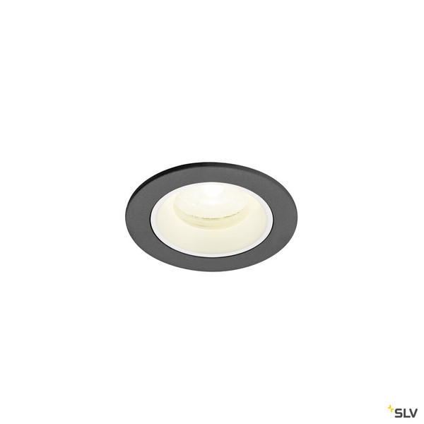 SLV 1009308 NUMINOS® XS, Deckeneinbauleuchte, 4000 K, 20°, IP20, rund, schwarz / weiß