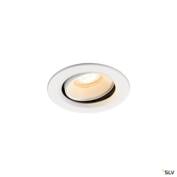 SLV 1009341 NUMINOS® MOVE XS, Deckeneinbauleuchte, 2700 K, 55°, IP20, rund, weiß