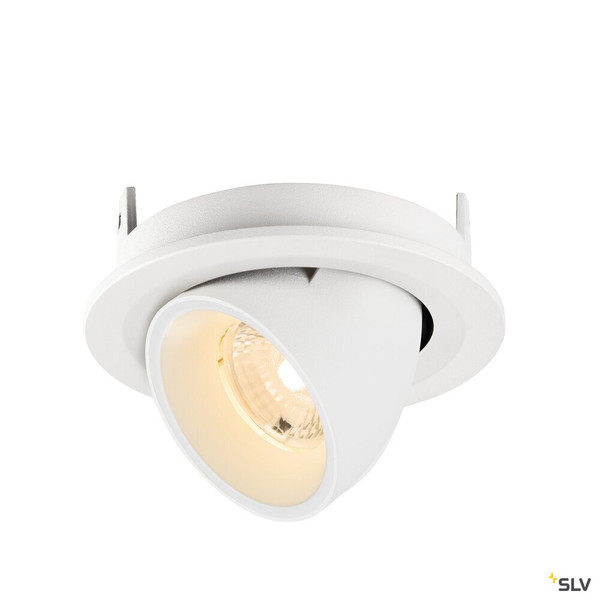 SLV 1009392 NUMINOS® GIMBLE S, Deckeneinbauleuchte, 2700 K, 40°, IP20, rund, weiß