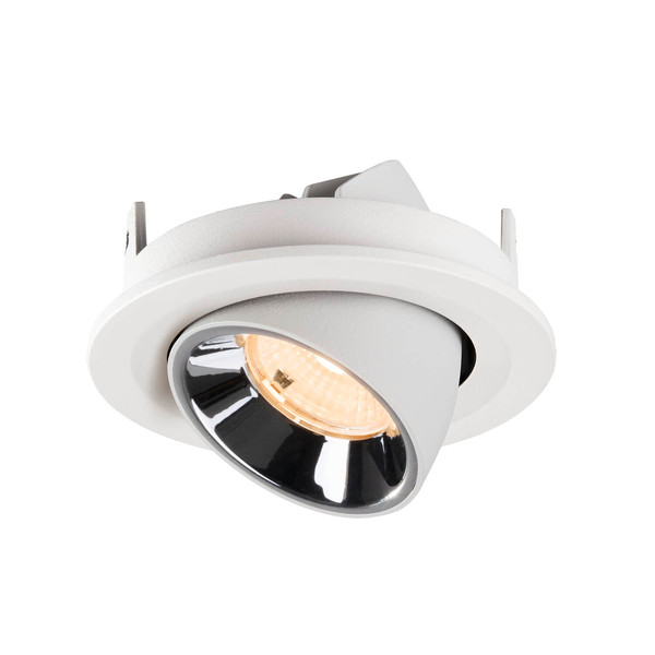 SLV 1009396 NUMINOS GIMBLE S, Deckeneinbauleuchte weiß/chrom 2700K 55°