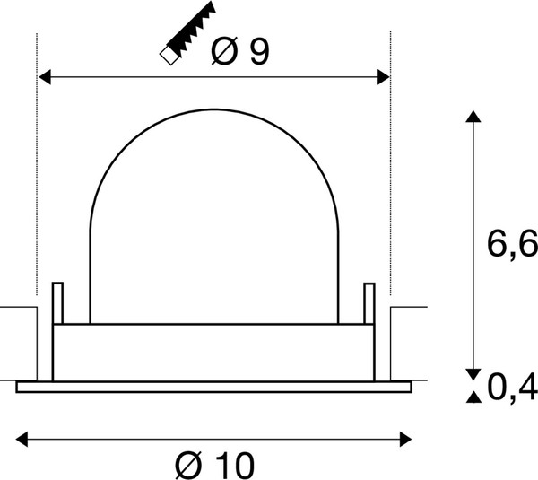 SLV 1009403 NUMINOS® GIMBLE S, Deckeneinbauleuchte, 3000 K, 55°, IP20, rund, schwarz