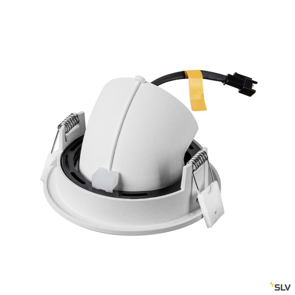 SLV 1009410 NUMINOS® GIMBLE S, Deckeneinbauleuchte, 3000 K, 40°, IP20, rund, weiß