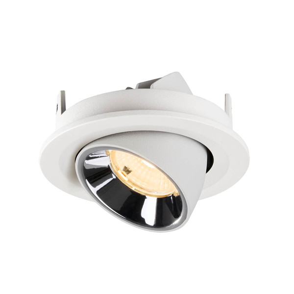 SLV 1009414 NUMINOS GIMBLE S, Deckeneinbauleuchte weiß/chrom 3000K 55°
