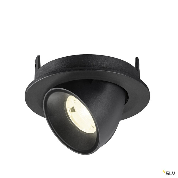 SLV 1009415 NUMINOS® GIMBLE S, Deckeneinbauleuchte, 4000 K, 20°, IP20, rund, schwarz