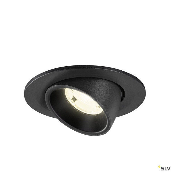 SLV 1009415 NUMINOS® GIMBLE S, Deckeneinbauleuchte, 4000 K, 20°, IP20, rund, schwarz