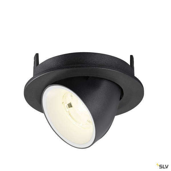 SLV 1009416 NUMINOS® GIMBLE S, Deckeneinbauleuchte, 4000 K, 20°, IP20, rund, schwarz / weiß
