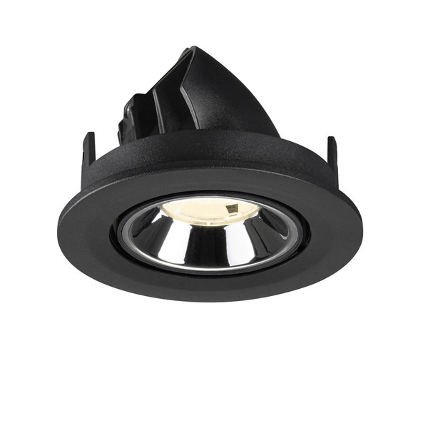 SLV 1009417 NUMINOS GIMBLE S, Deckeneinbauleuchte schwarz/chrom 4000K 20°