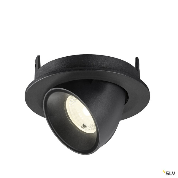 SLV 1009418 NUMINOS® GIMBLE S, Deckeneinbauleuchte, 4000 K, 40°, IP20, rund, schwarz