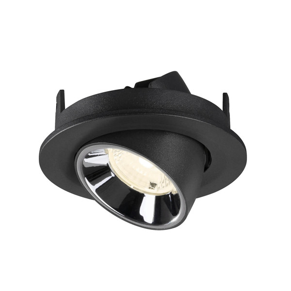 SLV 1009420 NUMINOS GIMBLE S, Deckeneinbauleuchte schwarz/chrom 4000K 40°