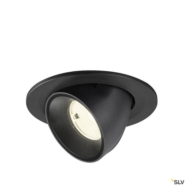 SLV 1009421 NUMINOS® GIMBLE S, Deckeneinbauleuchte, 4000 K, 55°, IP20, rund, schwarz