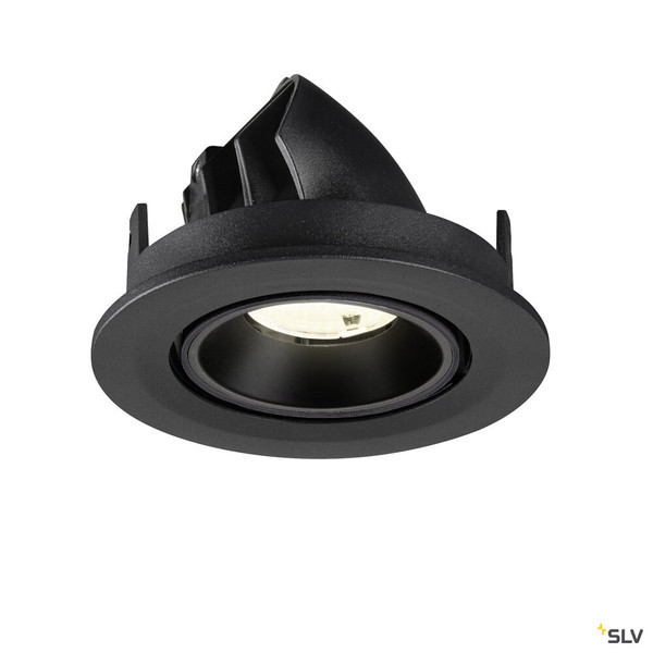 SLV 1009421 NUMINOS® GIMBLE S, Deckeneinbauleuchte, 4000 K, 55°, IP20, rund, schwarz