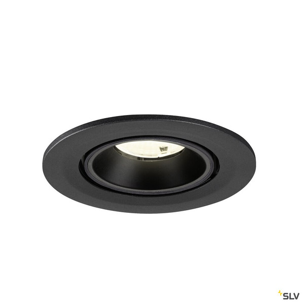 SLV 1009421 NUMINOS® GIMBLE S, Deckeneinbauleuchte, 4000 K, 55°, IP20, rund, schwarz