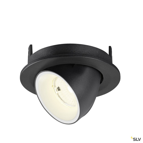 SLV 1009422 NUMINOS® GIMBLE S, Deckeneinbauleuchte, 4000 K, 55°, IP20, rund, schwarz / weiß