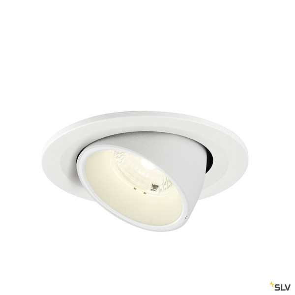 SLV 1009428 NUMINOS® GIMBLE S, Deckeneinbauleuchte, 4000 K, 40°, IP20, rund, weiß