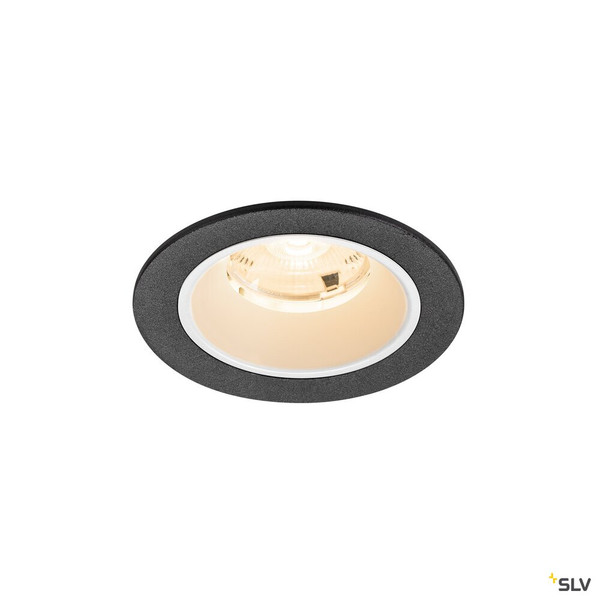 SLV 1009434 NUMINOS® S, Deckeneinbauleuchte, 2700 K, 20°, IP20, rund, schwarz / weiß