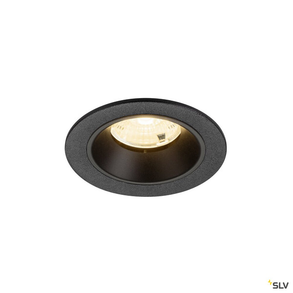 SLV 1009457 NUMINOS® S, Deckeneinbauleuchte, 3000 K, 55°, IP20, rund, schwarz