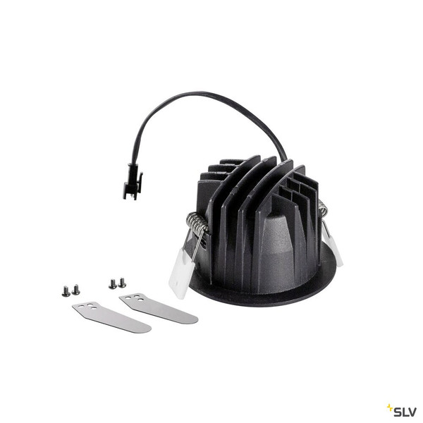 SLV 1009457 NUMINOS® S, Deckeneinbauleuchte, 3000 K, 55°, IP20, rund, schwarz