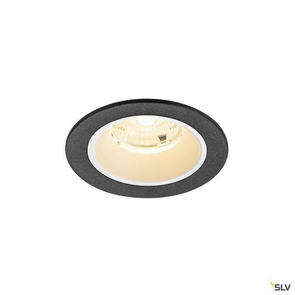 SLV 1009458 NUMINOS® S, Deckeneinbauleuchte, 3000 K, 55°, IP20, rund, schwarz / weiß