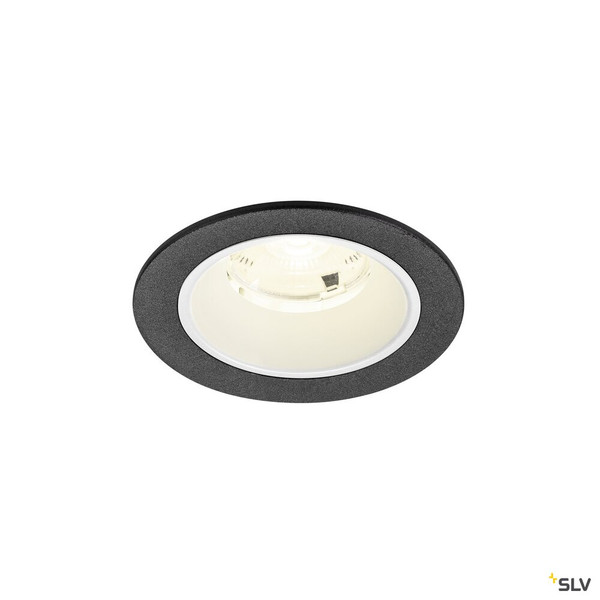 SLV 1009470 NUMINOS® S, Deckeneinbauleuchte, 4000 K, 20°, IP20, rund, schwarz / weiß