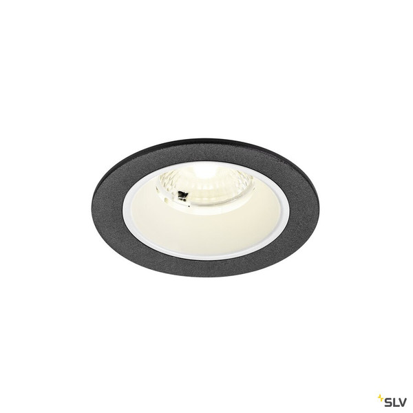 SLV 1009473 NUMINOS® S, Deckeneinbauleuchte, 4000 K, 40°, IP20, rund, schwarz / weiß
