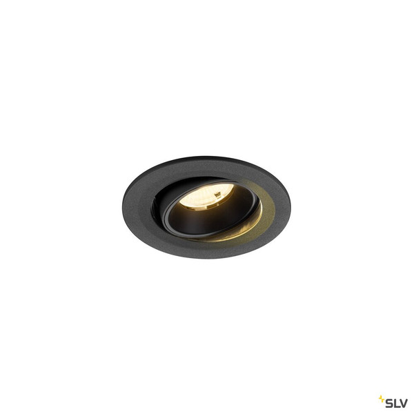 SLV 1009511 NUMINOS® MOVE S, Deckeneinbauleuchte, 3000 K, 55°, IP20, rund, schwarz