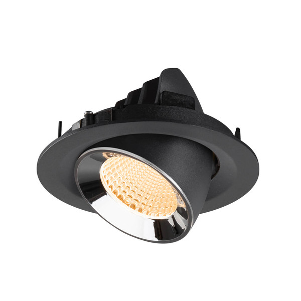 SLV 1009546 NUMINOS GIMBLE M, Deckeneinbauleuchte schwarz/chrom 2700K 40°