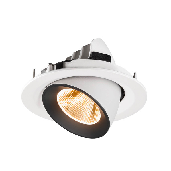 SLV 1009550 NUMINOS GIMBLE M, Deckeneinbauleuchte weiß/schwarz 2700K 20°