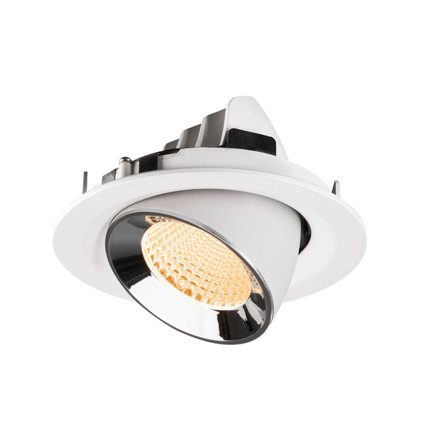 SLV 1009555 NUMINOS GIMBLE M, Deckeneinbauleuchte weiß/chrom 2700K 40°